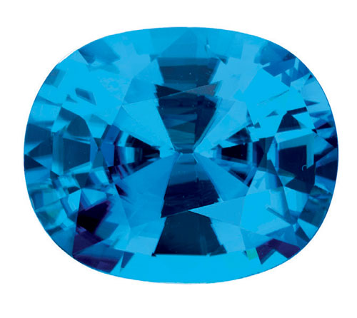 12.49-ct Cambodian blue zircon.