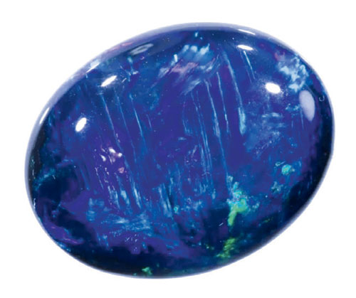 A 10.75 black opal from Lightning Ridge.