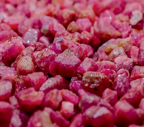 Rough ruby from the  Rockland Kenya Mine.