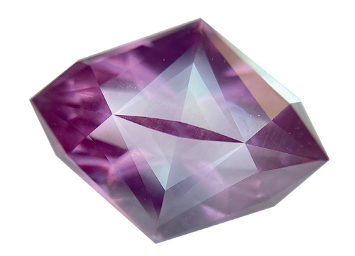 5.35-ct fluorescent chromium-vanadium Malaya garnet from Tanzania.