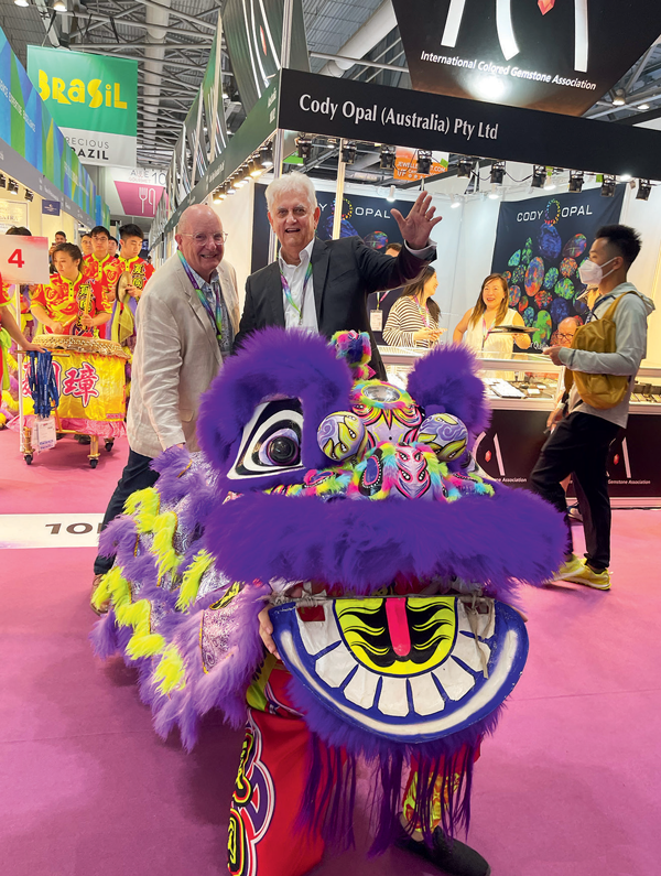 ICA President Damien Cody, left, and ICA CEO Douglas Hucker enjoying the opening festivities at the ICA Pavilion.